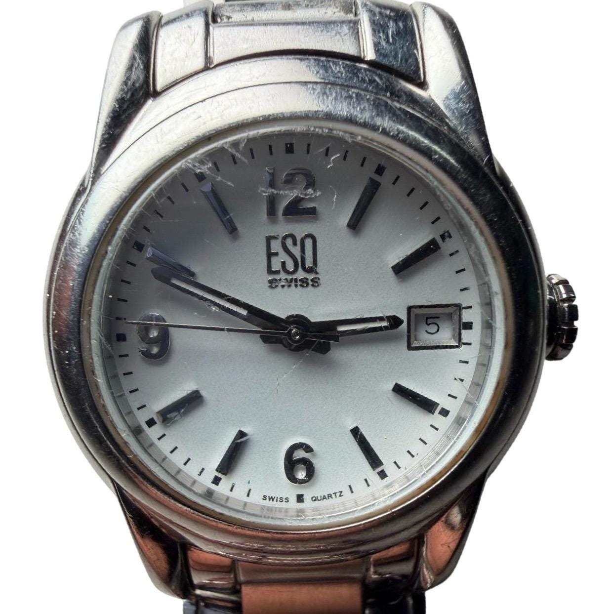 Esq Swiss Movado Ladies Watch Stainless Steel Silver